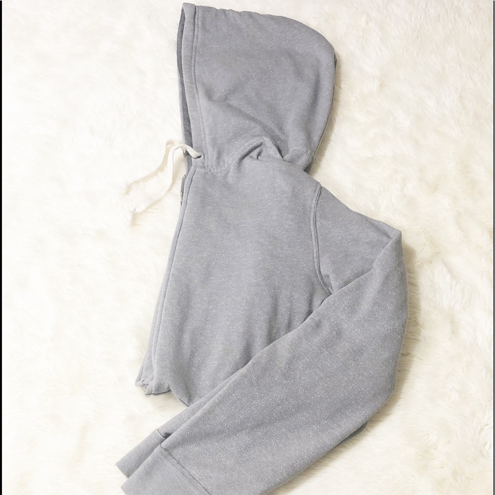 Grey zip up hoodie